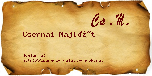 Csernai Majlát névjegykártya